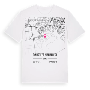 Tınaztepe Mahallesi karta t-shirt – ekologisk bomull t-shirt från Pinshirt