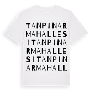 Tanpınar Mahallesi ordlek t-shirt – ekologisk bomull t-shirt från Pinshirt