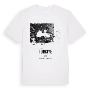 Türkiye karta t-shirt – ekologisk bomull t-shirt från Pinshirt