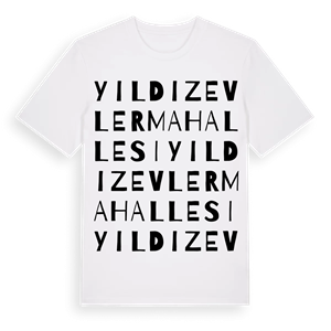 Yıldızevler Mahallesi ordlek t-shirt – ekologisk bomull t-shirt från Pinshirt