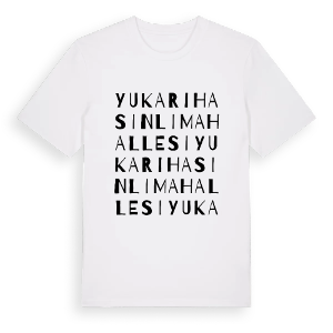 Yukarıhasinli Mahallesi ordlek t-shirt – ekologisk bomull t-shirt från Pinshirt