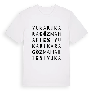 Yukarı Karagöz Mahallesi ordlek t-shirt – ekologisk bomull t-shirt från Pinshirt