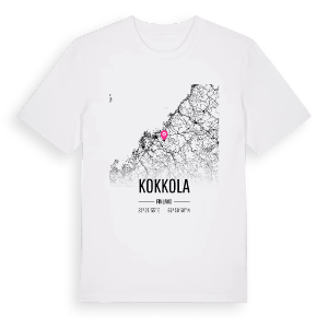 Kokkola karta t-shirt – ekologisk bomull t-shirt från Pinshirt