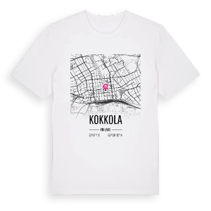 Kokkola karta t-shirt – ekologisk bomull t-shirt från Pinshirt