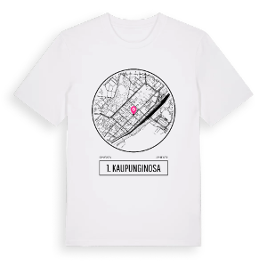 1. kaupunginosa t-shirt – ekologisk bomull t-shirt från Pinshirt