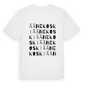 Äänekoski ordlek t-shirt – ekologisk bomull t-shirt från Pinshirt