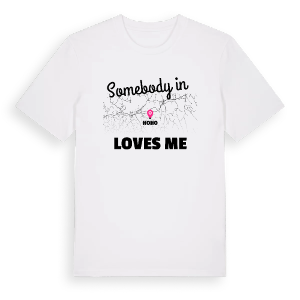 Någon i Hoho älskar mig t-shirt – ekologisk bomull t-shirt från Pinshirt