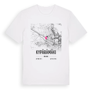 Kypärämäki karta t-shirt – ekologisk bomull t-shirt från Pinshirt
