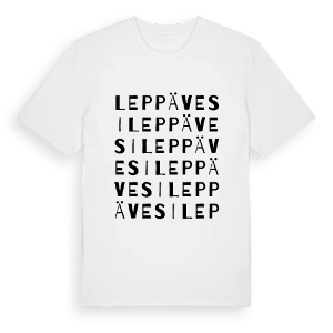 Leppävesi ordlek t-shirt – ekologisk bomull t-shirt från Pinshirt