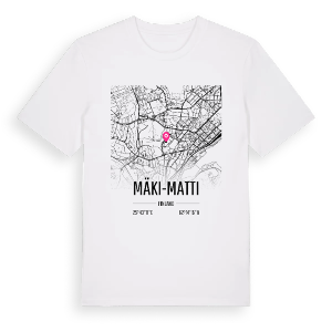 Mäki-Matti karta t-shirt – ekologisk bomull t-shirt från Pinshirt