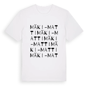 Mäki-Matti ordlek t-shirt – ekologisk bomull t-shirt från Pinshirt