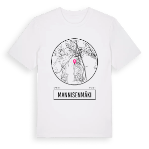Mannisenmäki t-shirt – ekologisk bomull t-shirt från Pinshirt