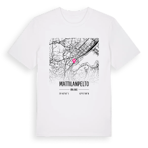Mattilanpelto karta t-shirt – ekologisk bomull t-shirt från Pinshirt