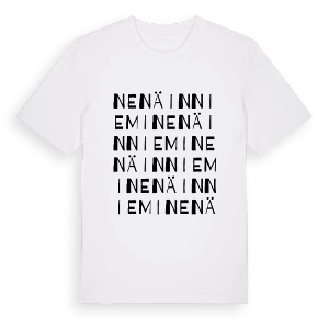 Nenäinniemi ordlek t-shirt – ekologisk bomull t-shirt från Pinshirt