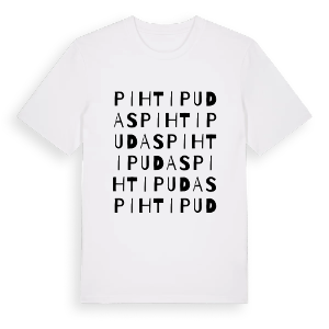 Pihtipudas ordlek t-shirt – ekologisk bomull t-shirt från Pinshirt