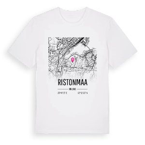 Ristonmaa karta t-shirt – ekologisk bomull t-shirt från Pinshirt