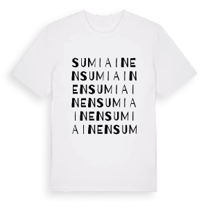 Sumiainen ordlek t-shirt – ekologisk bomull t-shirt från Pinshirt