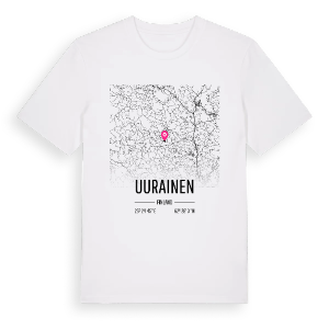 Uurainen karta t-shirt – ekologisk bomull t-shirt från Pinshirt