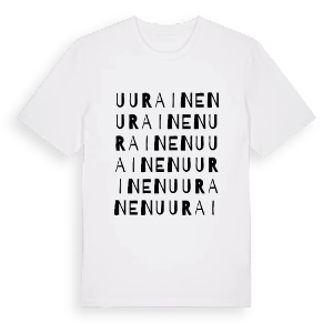Uurainen ordlek t-shirt – ekologisk bomull t-shirt från Pinshirt