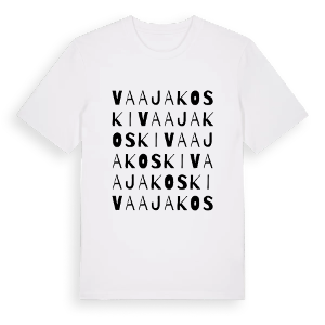 Vaajakoski ordlek t-shirt – ekologisk bomull t-shirt från Pinshirt