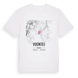 Vuontee karta t-shirt – ekologisk bomull t-shirt från Pinshirt