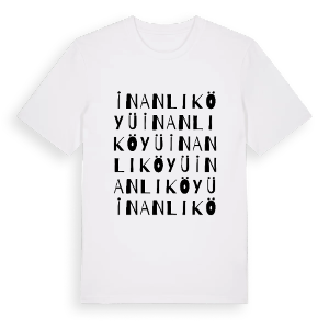 İnanlı Köyü ordlek t-shirt – ekologisk bomull t-shirt från Pinshirt