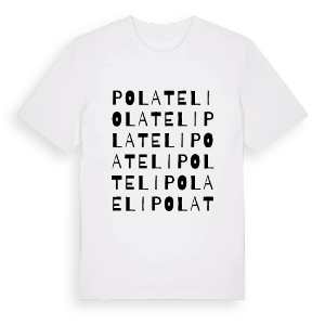 Polateli ordlek t-shirt – ekologisk bomull t-shirt från Pinshirt