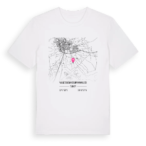Yavuz Sultan Selim Mahallesi karta t-shirt – ekologisk bomull t-shirt från Pinshirt