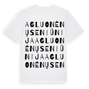 Agluonėnų seniūnija ordlek t-shirt – ekologisk bomull t-shirt från Pinshirt