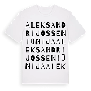 Aleksandrijos seniūnija ordlek t-shirt – ekologisk bomull t-shirt från Pinshirt