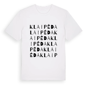Klaipėda ordlek t-shirt – ekologisk bomull t-shirt från Pinshirt
