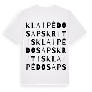 Klaipėdos apskritis ordlek t-shirt – ekologisk bomull t-shirt från Pinshirt