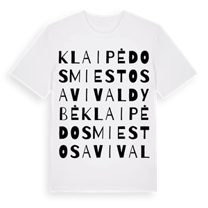 Klaipėdos miesto savivaldybė ordlek t-shirt – ekologisk bomull t-shirt från Pinshirt