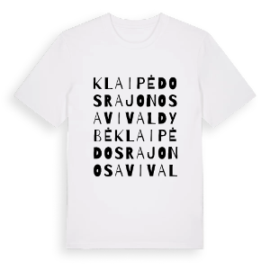 Klaipėdos rajono savivaldybė ordlek t-shirt – ekologisk bomull t-shirt från Pinshirt