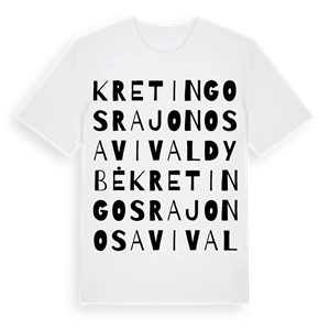 Kretingos rajono savivaldybė ordlek t-shirt – ekologisk bomull t-shirt från Pinshirt