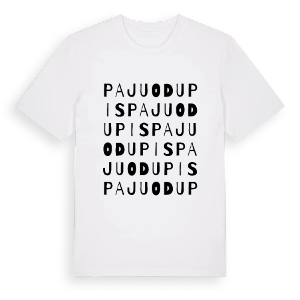 Pajuodupis ordlek t-shirt – ekologisk bomull t-shirt från Pinshirt