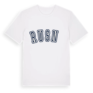 Rusnė college t-shirt – ekologisk bomull t-shirt från Pinshirt