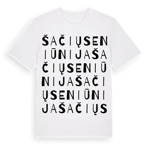 Šačių seniūnija ordlek t-shirt – ekologisk bomull t-shirt från Pinshirt