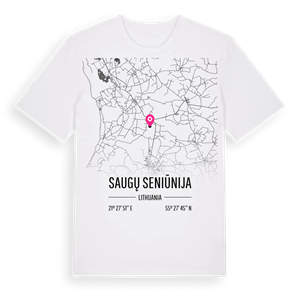 Saugų seniūnija karta t-shirt – ekologisk bomull t-shirt från Pinshirt