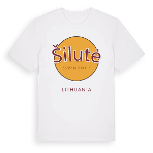 Šilutė cirkel t-shirt – ekologisk bomull t-shirt från Pinshirt