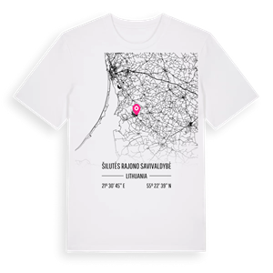 Šilutės rajono savivaldybė karta t-shirt – ekologisk bomull t-shirt från Pinshirt