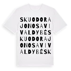 Skuodo rajono savivaldybė ordlek t-shirt – ekologisk bomull t-shirt från Pinshirt