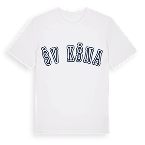 Švėkšna college t-shirt – ekologisk bomull t-shirt från Pinshirt
