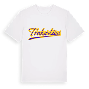 Traksėdžiai baseball t-shirt – ekologisk bomull t-shirt från Pinshirt