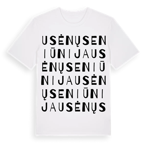 Usėnų seniūnija ordlek t-shirt – ekologisk bomull t-shirt från Pinshirt