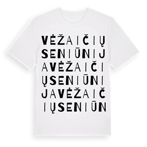 Vėžaičių seniūnija ordlek t-shirt – ekologisk bomull t-shirt från Pinshirt