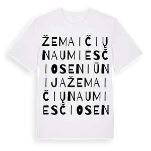 Žemaičių Naumiesčio seniūnija ordlek t-shirt – ekologisk bomull t-shirt från Pinshirt
