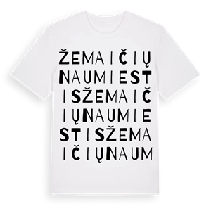 Žemaičių Naumiestis ordlek t-shirt – ekologisk bomull t-shirt från Pinshirt