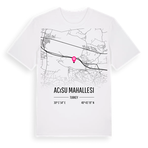 Acısu Mahallesi karta t-shirt – ekologisk bomull t-shirt från Pinshirt