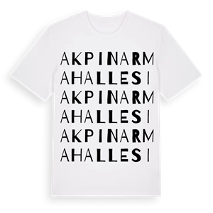 Akpınar Mahallesi ordlek t-shirt – ekologisk bomull t-shirt från Pinshirt
